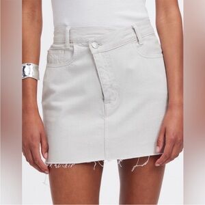 Madewell Light Gray Denim Mini Skirt